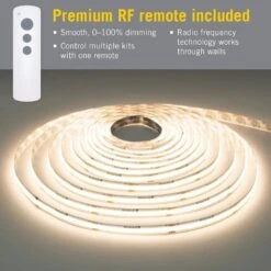 RibbonFlex LUX COB LED Strip Light Hardwired Plug-In Kit 4000K, 5M, 16 Ft. -Lamp Parts armacost lighting led strip lights 425500 4f 1000