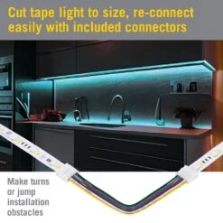 RibbonFlex Home 24V RGB+WW Multicolor LED Strip Light Kit 16 Ft. -Lamp Parts armacost lighting led strip lights 426510 1f 1000