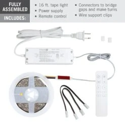 RibbonFlex Home 24V RGB+WW Multicolor LED Strip Light Kit 16 Ft. -Lamp Parts armacost lighting led strip lights 426510 4f 1000