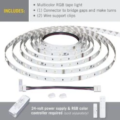 RibbonFlex Home 16.4 Ft. (5 M) Multi-Color LED Tape Light 30 LEDs/Meter 11 RibbonFlex Home 16.4 Ft. (5 M) Multi-Color LED Tape Light 30 LEDs/Meter -Lamp Parts armacost lighting led strip lights 613230 c3 1000