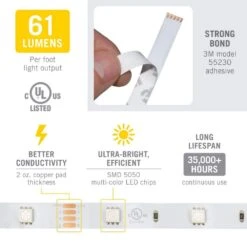 RibbonFlex Home 32.8 Ft. (10 M) Multi-Color LED Tape Light 30 LEDs/Meter -Lamp Parts armacost lighting led strip lights 613250 44 1000