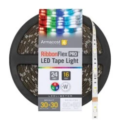 RibbonFlex Pro 16.4 Ft (5 M) Multi-Color And White LED Tape Light 30 Plus 30 LEDs