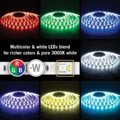 RibbonFlex Pro 32.8 Ft. (10 M) Multi-Color And White LED Tape Light 30 Plus 30 LEDs -Lamp Parts armacost lighting led strip lights 623250 4f 1000