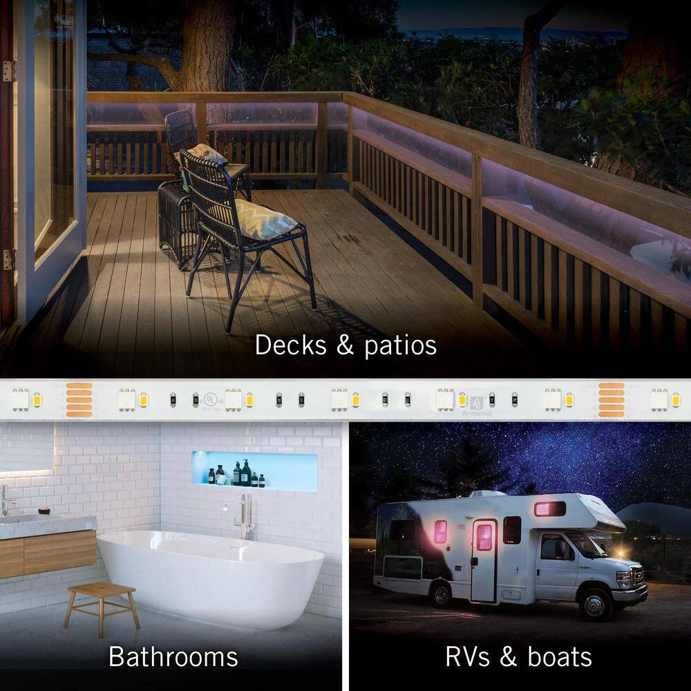 RibbonFlex Pro 32.8 Ft. 10 M Outdoor IP67 RGB Plus White Strip Light Tape 30 Plus 30 LED/m Under Cabinet Light 9 RibbonFlex Pro 32.8 Ft. 10 M Outdoor IP67 RGB Plus White Strip Light Tape 30 Plus 30 LED/m Under Cabinet Light - Image 7