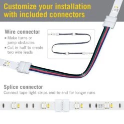 RibbonFlex Pro 8.2 Ft. (2.5 M) Multi-Color And White LED Tape Light 60 Plus 60 LEDs -Lamp Parts armacost lighting led strip lights 624210 fa 1000