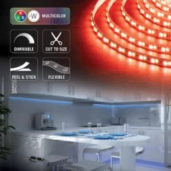 RibbonFlex Pro 16.4 Ft (5 M) Multi-Color And White LED Tape Light 60 Plus 60 LEDs -Lamp Parts armacost lighting led strip lights 624230 1f 1000