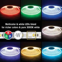 RibbonFlex Pro 16.4 Ft (5 M) Multi-Color And White LED Tape Light 60 Plus 60 LEDs -Lamp Parts armacost lighting led strip lights 624230 4f 1000