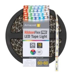 RibbonFlex Pro 16.4 Ft (5 M) Multi-Color And White LED Tape Light 60 Plus 60 LEDs
