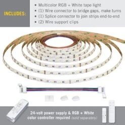 RibbonFlex Pro 16.4 Ft (5 M) Multi-Color And White LED Tape Light 60 Plus 60 LEDs -Lamp Parts armacost lighting led strip lights 624230 c3 1000