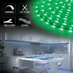 RibbonFlex Pro 24V RGB+WW 0.5 In. Hardwired White Integrated LED Linkable Under Cabinet Light 36+36+36 LED/m 8.2' 1-Pack -Lamp Parts armacost lighting led strip lights 645210 1f 1000