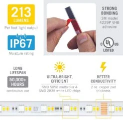 RibbonFlex Pro 16 Ft. (5 M) Hardwired 24V RGB+WW Integrated LED Outdoor Strip Light Tape -Lamp Parts armacost lighting led strip lights 645330 44 1000