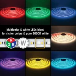 RibbonFlex Pro 32.8 Ft. (10 M) 24V Hardwired RGB+W Integrated LED Outdoor Strip Light Tape 60+60LED/m -Lamp Parts armacost lighting led strip lights 653450 4f 1000