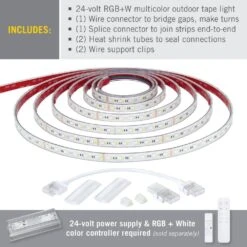 RibbonFlex Pro 32.8 Ft. (10 M) 24V Hardwired RGB+W Integrated LED Outdoor Strip Light Tape 60+60LED/m -Lamp Parts armacost lighting led strip lights 653450 c3 1000