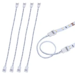 SureLock White LED Tape Light Wire Lead Connector Cord (5-Pack)