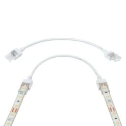 White/Single Color IP67 Outdoor Tape To Tape Connector Cord (2-Pack)