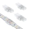 White/Single Color IP67 Outdoor LED Tape To Tape Splice Connector Cord 4-Pack