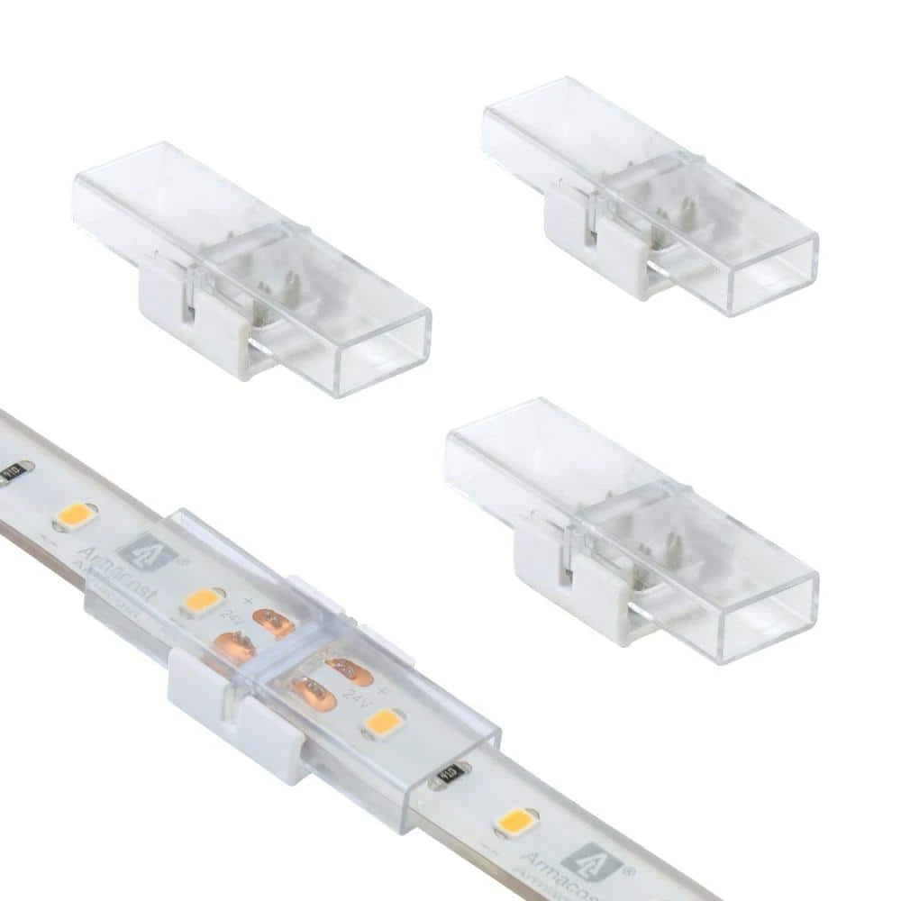 White/Single Color IP67 Outdoor LED Tape To Tape Splice Connector Cord 4-Pack 3 White/Single Color IP67 Outdoor LED Tape To Tape Splice Connector Cord 4-Pack