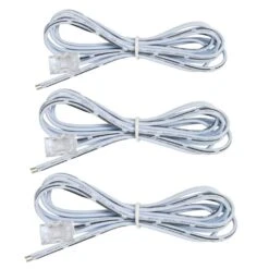2-Pin 48 In. White LED COB Tape To Wire Connector Cord (3-Pack)