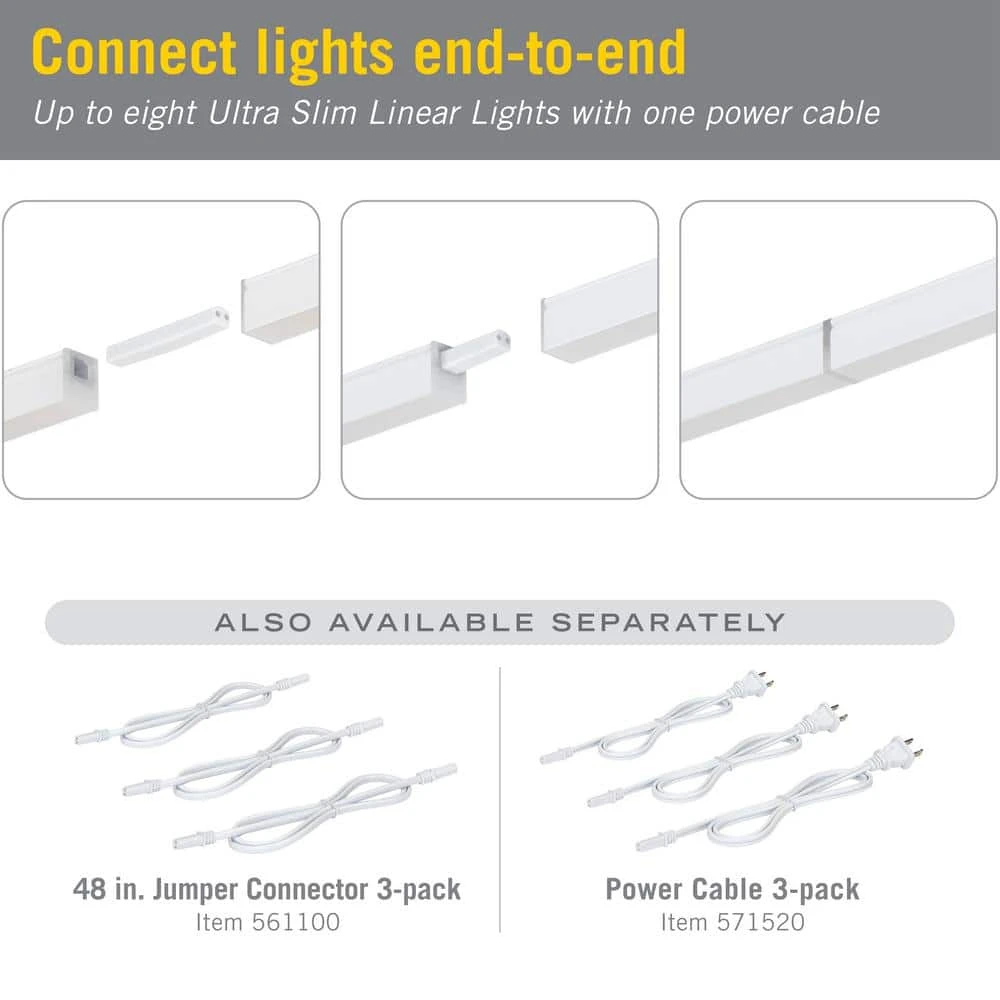 Ultra Slim LED Linear Light Splice Connector Cord, (5-Pack) 4 Ultra Slim LED Linear Light Splice Connector Cord, (5-Pack) - Image 2