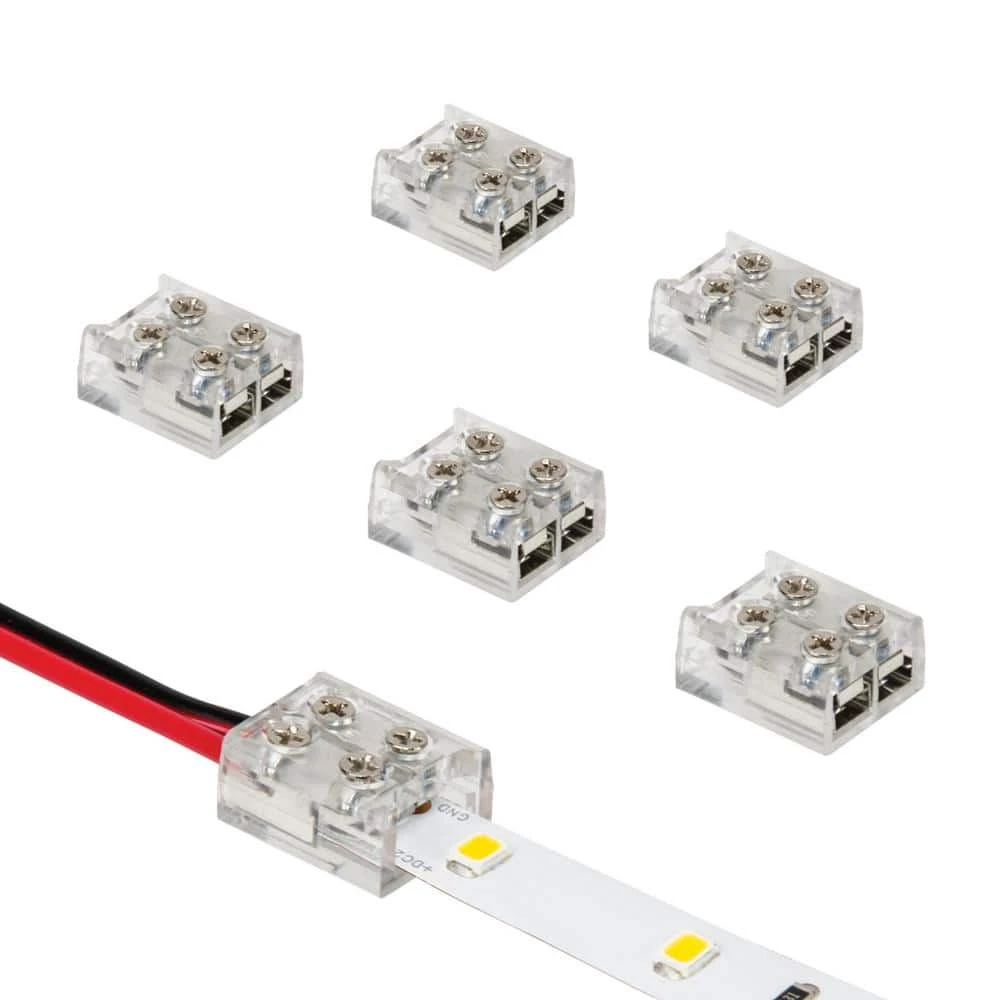 2 Pin LED Strip Light Screw Tape To Wire Connector 3 2 Pin LED Strip Light Screw Tape To Wire Connector