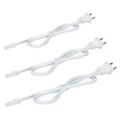 Ultra Slim LED Linear Light Power Cord, (3-Pack)