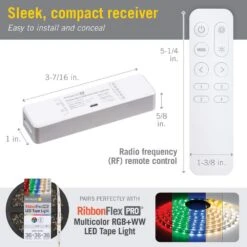 ProLine Multi-color RGB Plus WW Wi-Fi LED Controller With Remote Control -Lamp Parts armacost lighting under cabinet lighting accessories 713429 4f 1000