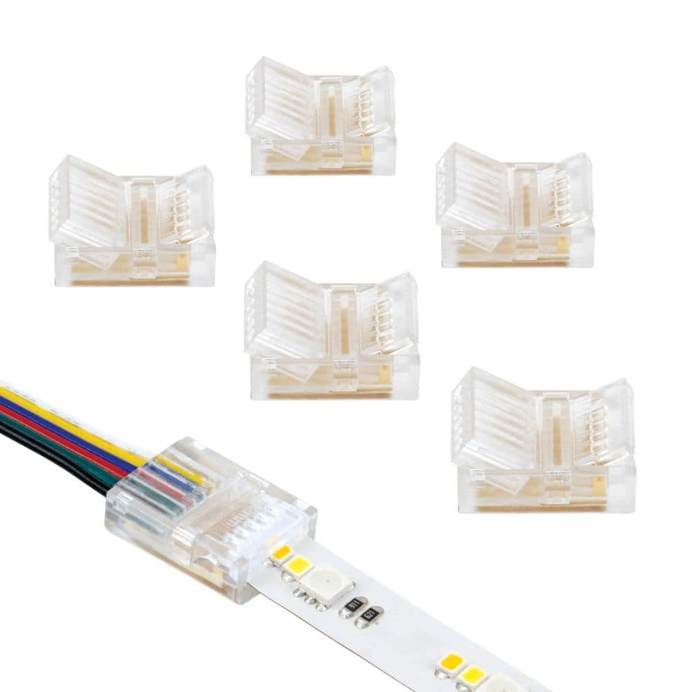 SureLock Pro 6 Pin RGB+WW LED Channel Connector Strip Light Tape To Wire Connector (6-Pack) 3 SureLock Pro 6 Pin RGB+WW LED Channel Connector Strip Light Tape To Wire Connector (6-Pack)