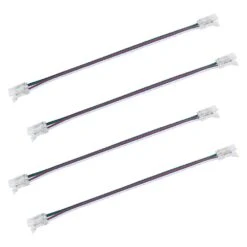 5 Pin COB RGB Plus W 6 In. Tape To Tape LED Strip Light Connectors (4-Pack)