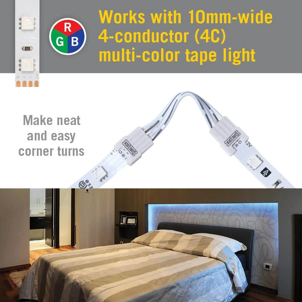 SureLock Corner RGB LED Connector Cord 5-Pack 5 SureLock Corner RGB LED Connector Cord 5-Pack - Image 3