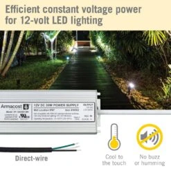 30-Watt Standard Wet Location LED Driver 12-Volt DC Transformer -Lamp Parts armacost lighting under cabinet lighting accessories 810302 1f 1000