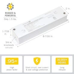 60-Watt Dimmable 12-Volt DC TRIAC LED Transformer Driver With Enclosure 10 60-Watt Dimmable 12-Volt DC TRIAC LED Transformer Driver With Enclosure -Lamp Parts armacost lighting under cabinet lighting accessories 820609 1f 1000
