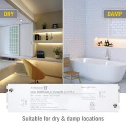 60-Watt Dimmable 12-Volt DC TRIAC LED Transformer Driver With Enclosure 11 60-Watt Dimmable 12-Volt DC TRIAC LED Transformer Driver With Enclosure -Lamp Parts armacost lighting under cabinet lighting accessories 820609 44 1000