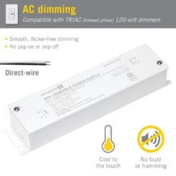 60-Watt Dimmable 12-Volt DC TRIAC LED Transformer Driver With Enclosure 9 60-Watt Dimmable 12-Volt DC TRIAC LED Transformer Driver With Enclosure -Lamp Parts armacost lighting under cabinet lighting accessories 820609 4f 1000