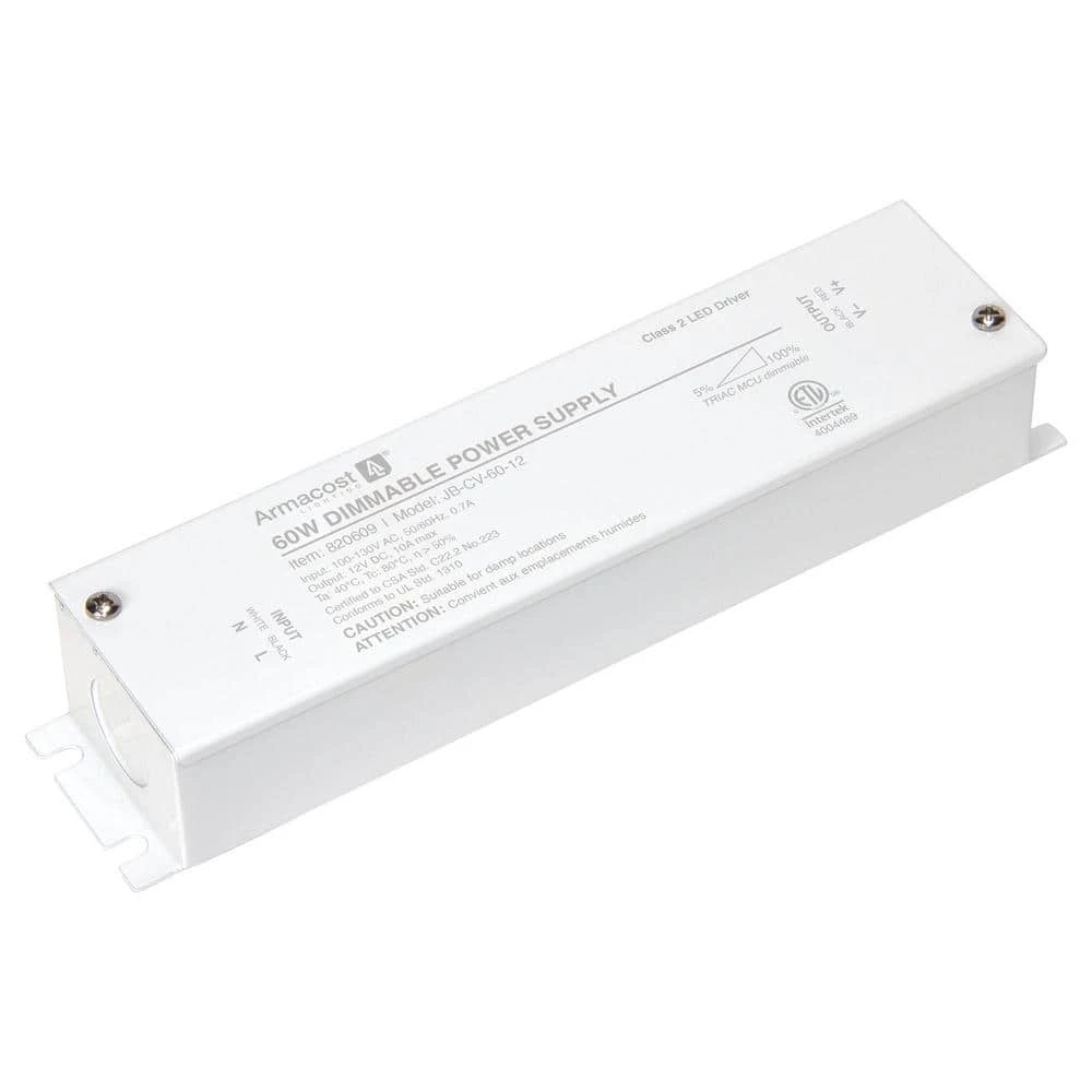 60-Watt Dimmable 12-Volt DC TRIAC LED Transformer Driver With Enclosure 3 60-Watt Dimmable 12-Volt DC TRIAC LED Transformer Driver With Enclosure
