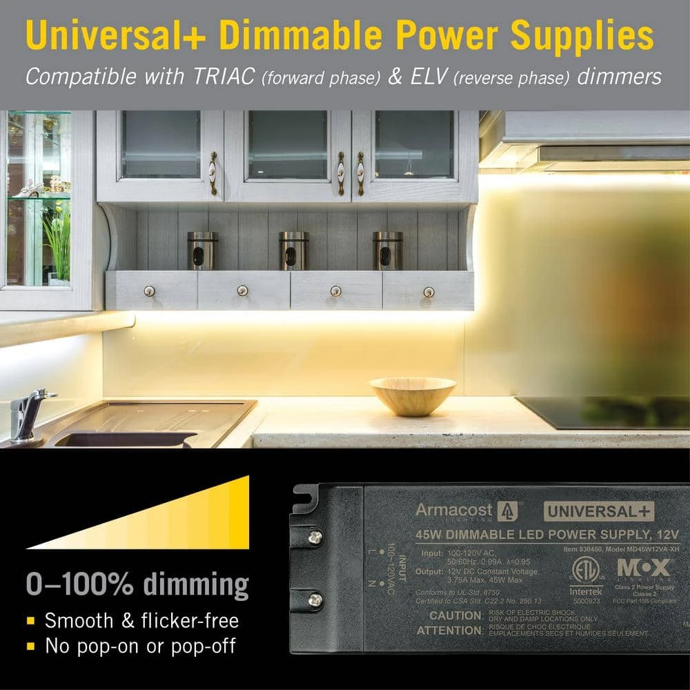 45-Watt Universal Plus 12-Volt DC Dimmable LED Driver ELV/MLV/TRIAC Transformer 5 45-Watt Universal Plus 12-Volt DC Dimmable LED Driver ELV/MLV/TRIAC Transformer - Image 3