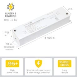 60-Watt Dimmable 24-Volt DC TRIAC LED Transformer Driver With Enclosure -Lamp Parts armacost lighting under cabinet lighting accessories 860609 4f 1000