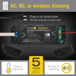 30-Watt Universal Plus 24-Volt DC Dimmable LED Driver ELV/MLV/TRIAC Transformer -Lamp Parts armacost lighting under cabinet lighting accessories 870240 44 1000