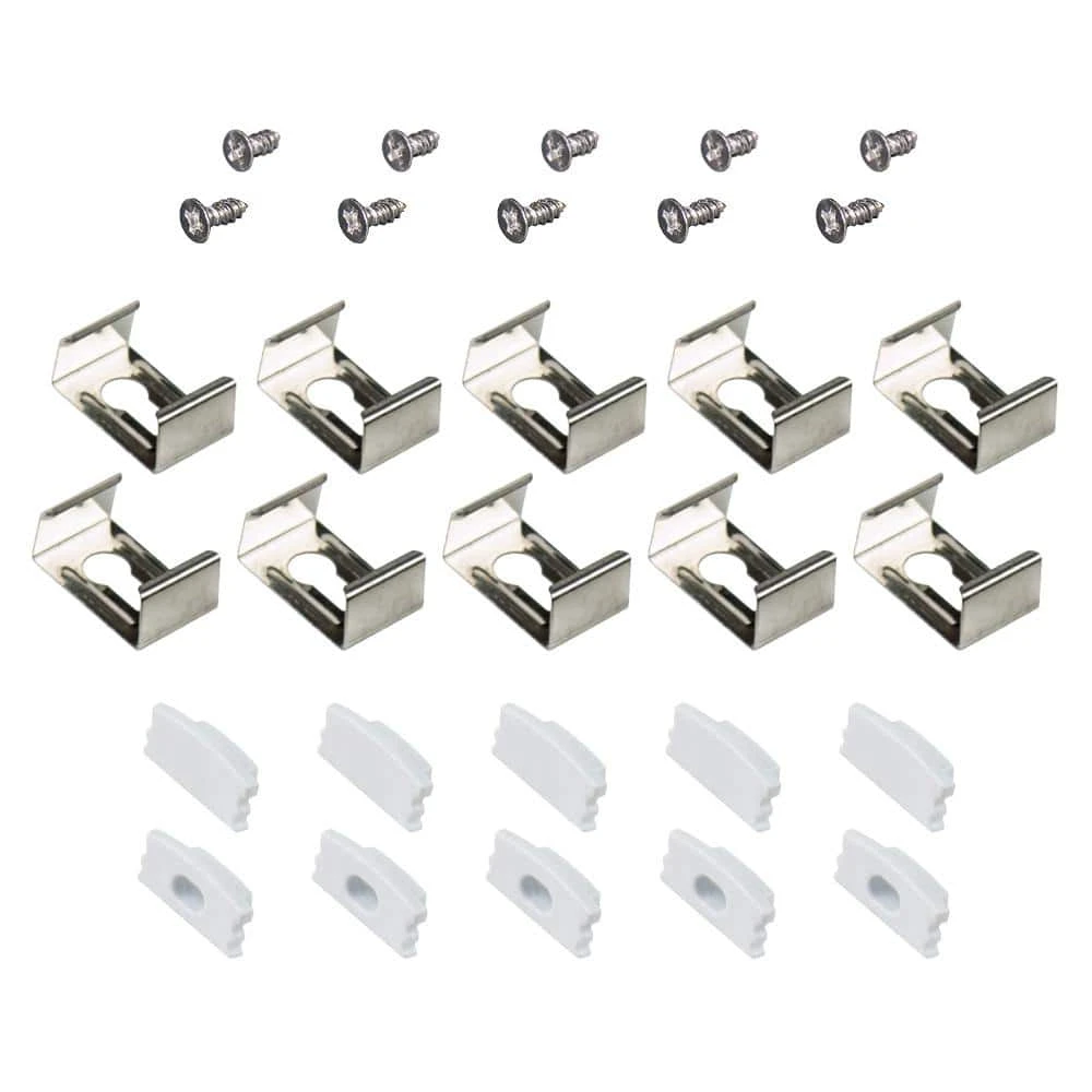 Surface Mount White Tape Light Channel Accessory Pack LED Mounting Hardware (10-Pack) 3 Surface Mount White Tape Light Channel Accessory Pack LED Mounting Hardware (10-Pack)