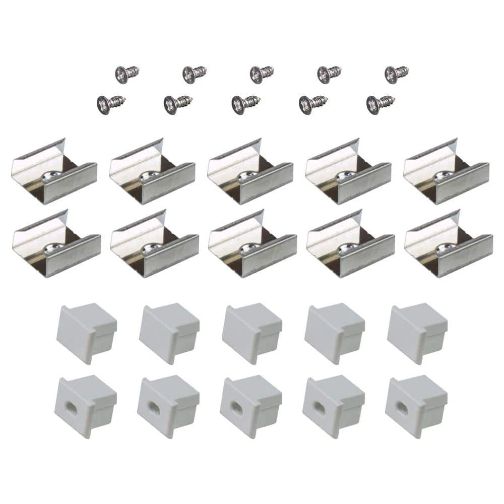 Deep Surface Mount Grey Tape Light Channel Accessory Pack LED Mounting Hardware (10-Pack) 3 Deep Surface Mount Grey Tape Light Channel Accessory Pack LED Mounting Hardware (10-Pack)