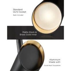 3.6 Ft. Black Integrated LED Ceiling Mounted Hardwired Track Lighting Kit With Cylinder Head -Lamp Parts balck 5 light jazava track lighting kits hd4fs79tl 5 bk 1f 1000