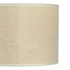 15.4 In. Rustic Farmhouse Handmade Rattan Table Lamps Modern Coastal Natural Rattan Wicker Oatmeal Drum Shade Nightstand -Lamp Parts bamboo weaving tozing table lamps tl tht80015 1 4f 1000