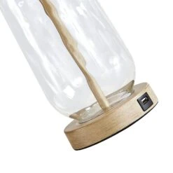 23.5 In. Beige Modern Dimmable Resin Bedroom Living Room Bedside Desk Nightstand Table Lamps USB Port (Set Of 2) -Lamp Parts beige maxax table lamps t196 wd 1d 1000