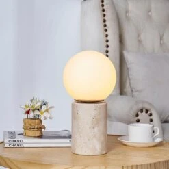 Salem 12 In. Beige Modern Stone Bedroom Living Room Bedside Desk Nightstand Small Table Lamps 14 Salem 12 In. Beige Modern Stone Bedroom Living Room Bedside Desk Nightstand Small Table Lamps -Lamp Parts beige maxax table lamps t202 bn s 40 1000