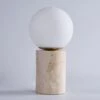 Salem 12 In. Beige Modern Stone Bedroom Living Room Bedside Desk Nightstand Small Table Lamps -Lamp Parts beige maxax table lamps t202 bn s 64 1000