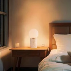 Salem 12 In. Beige Modern Stone Bedroom Living Room Bedside Desk Nightstand Small Table Lamps 16 Salem 12 In. Beige Modern Stone Bedroom Living Room Bedside Desk Nightstand Small Table Lamps -Lamp Parts beige maxax table lamps t202 bn s c3 1000