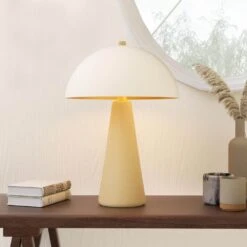 Adair 18 In. Beige Modern Ceramic Bedroom Living Room Bedside Desk Nightstand Small Table Lamps -Lamp Parts beige maxax table lamps t211 lor s 77 1000