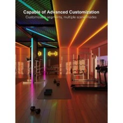 16 Ft. Hardwired Smart Integrated LED Strip Lights, RGBCW LED Strip Light Work With Alexa Smart Color Segmented Control -Lamp Parts bibivis led strip lights am7r 8r3 4f 1000