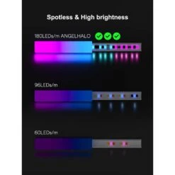 16 Ft. Hardwired Smart Integrated LED Strip Lights, RGBCW LED Strip Light Work With Alexa Smart Color Segmented Control -Lamp Parts bibivis led strip lights am7r 8r3 fa 1000