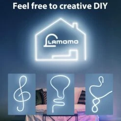 16.4 Ft. White Hardwired Integrated LED Strip Light, Waterproof Neon Strip Silicone Neon Rope Light For Kitchen Bedroom -Lamp Parts bibivis led strip lights da4l 1c7 40 1000