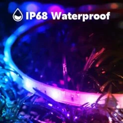 100 Ft. Hardwired Music Sync Integrated LED RGB IP65 Exterior Led Strip Light Waterproof For Deck Balcony Roof -Lamp Parts bibivis led strip lights hz37 t9k 44 1000